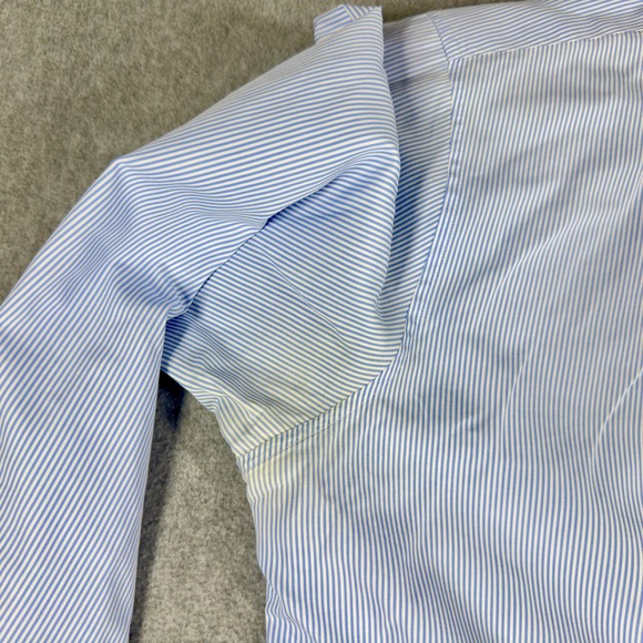 Sid Mashburn Button Up Dress Shirt Mens 15.5 35 Blue Long Sleeve Spread Collar - Picture 8 of 9